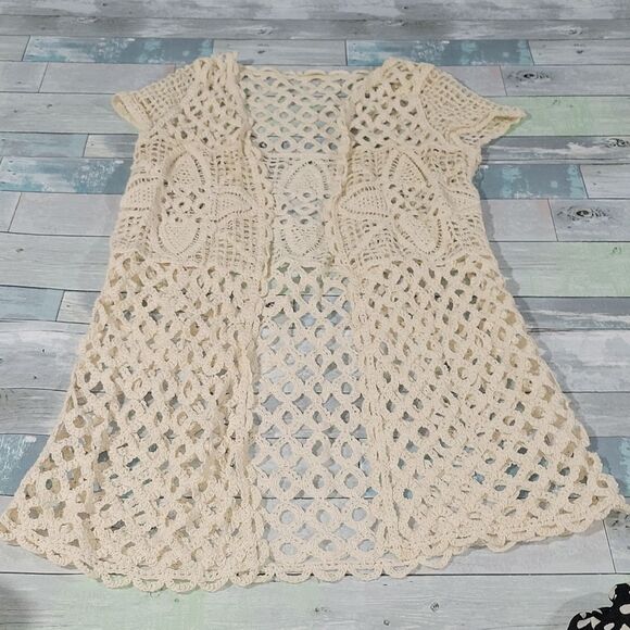 Maurices Crochet Long Cardigan Plus sz 0 - Picture 1 of 4